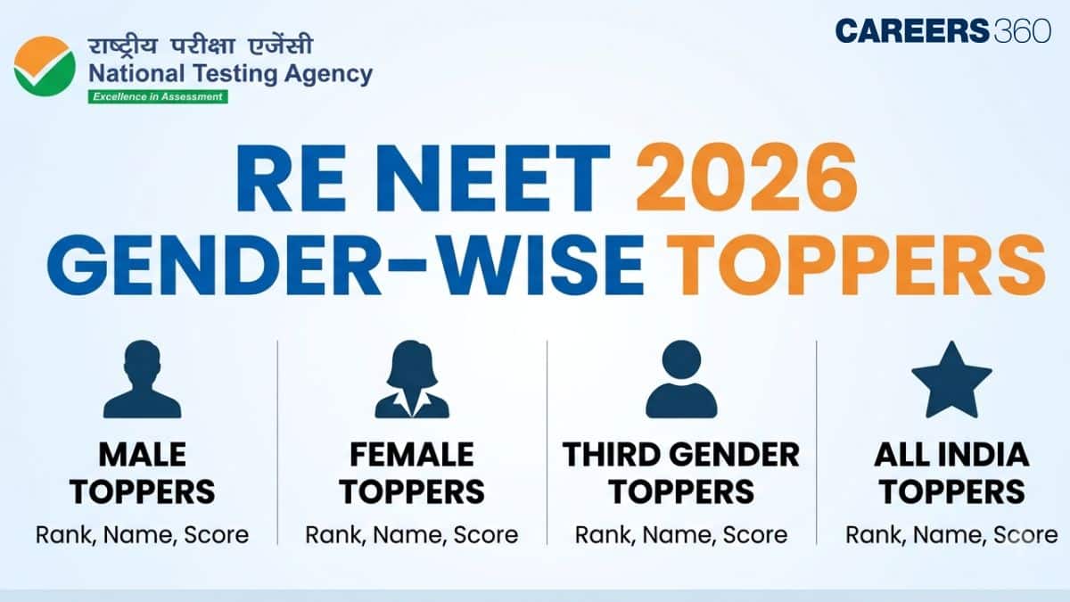 Re NEET 2026 Gender-wise Toppers OUT: Top Male & Female Rank Holders, Scores, AIR